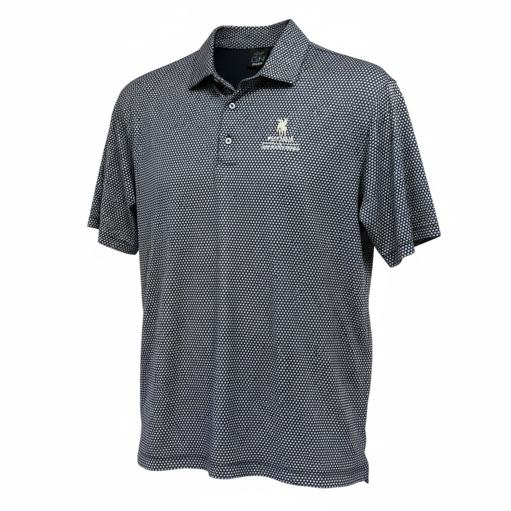 Greg‎ Norman /Putnam C.C. Mens XL Golf Polo Shirt Navy w/Beach Balls (i38)